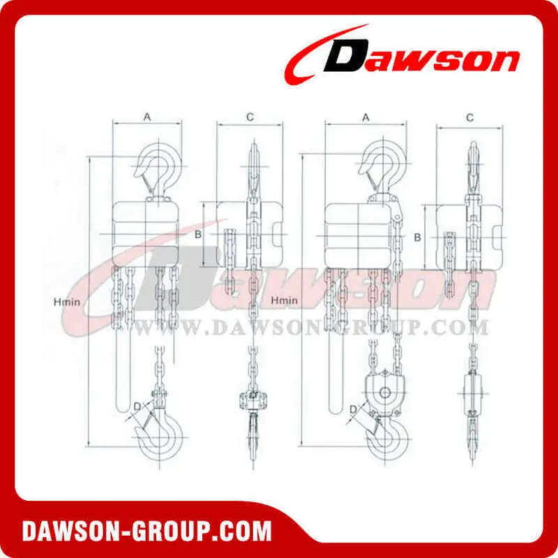 DSPHD 0.5T - 10T Chain Block for Heavy Duty Lifting