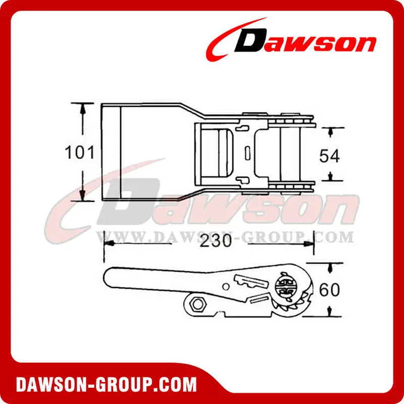 DSRB50502SS B/S 3000KG/6600LBS Stainless Steel Ratchet Buckle