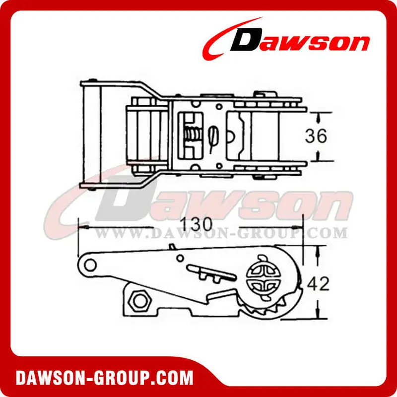 DSRB35201 B/S 2000KG/4400LBS Steel Ratchet Lashing Buckle