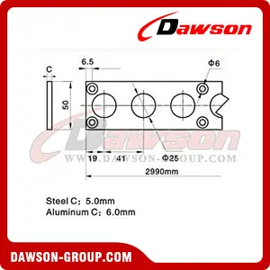 PO2990 Aluminum Alloy O Type Track