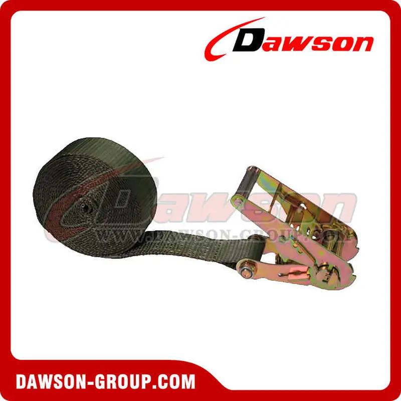 2 inch 20 feet Olive Heavy Duty Ratchet Strap - No Hook
