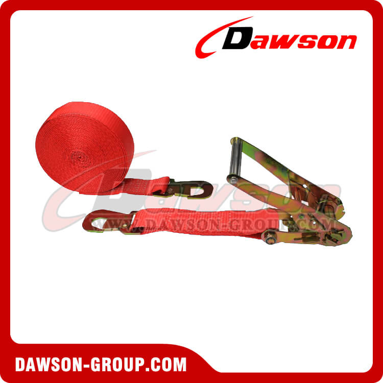 2'' x 30' RED Ratchet Strap with Flat Snap Hook - Dawson Group Ltd. - China Manufacturer, Supplier