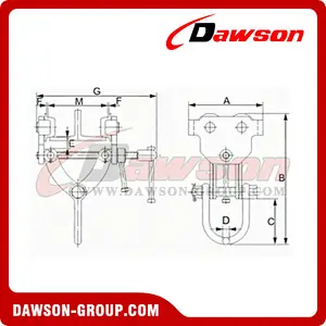 DS-TCSP Type Push Trolley Clamp with Shackle