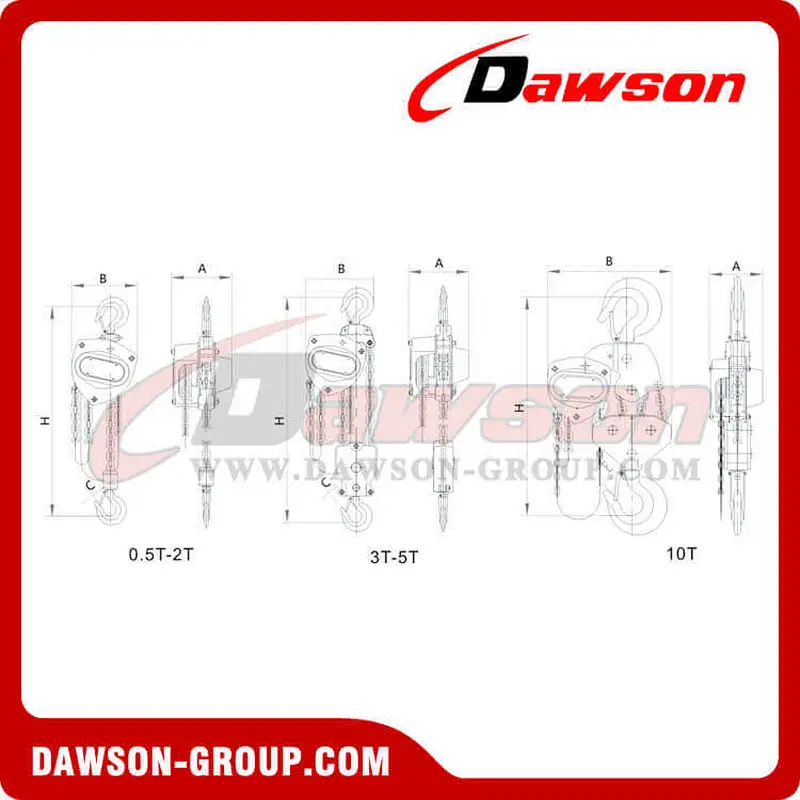 DSVD 0.5T - 10T Chain Block, Chain Hoist for Construction Site