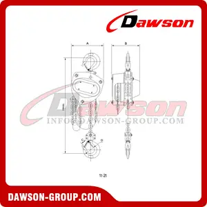 DS-ST-C Stainless Steel Chain Hoist, SS Chain Block, Manual Chain Hoist