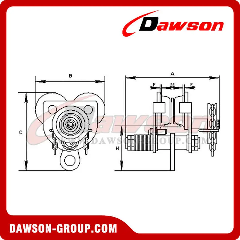 DS-GTB Type Geared Trolley for Lifting Hoist