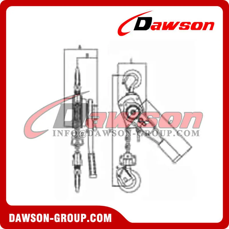 DSHS-X 0.25T - 9T Ratchet Lever Hoist with Overload Protection for Lifting