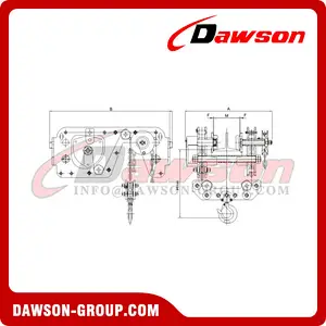 DS-SHB Marine Anti-corrosive Low-headroom Combination Hoist, Spark Resistant Combined Hoist