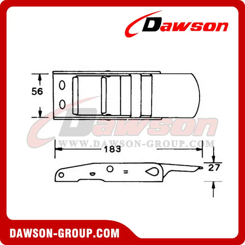 DSOCB13 B/S 800KG/1760LBS Over Center Buckle for Webbing