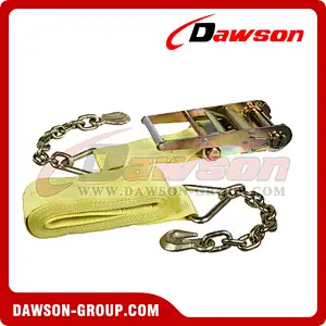 4 inch 27 feet Ratchet Strap With Chain Extension