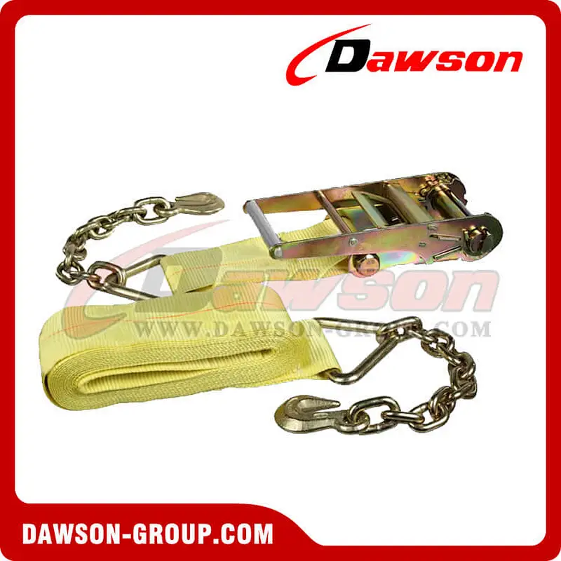 4 inch 27 feet Ratchet Strap With Chain Extension
