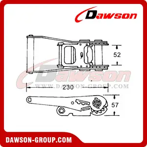 DSRB50502B  Steel Handle Ratchet Buckle