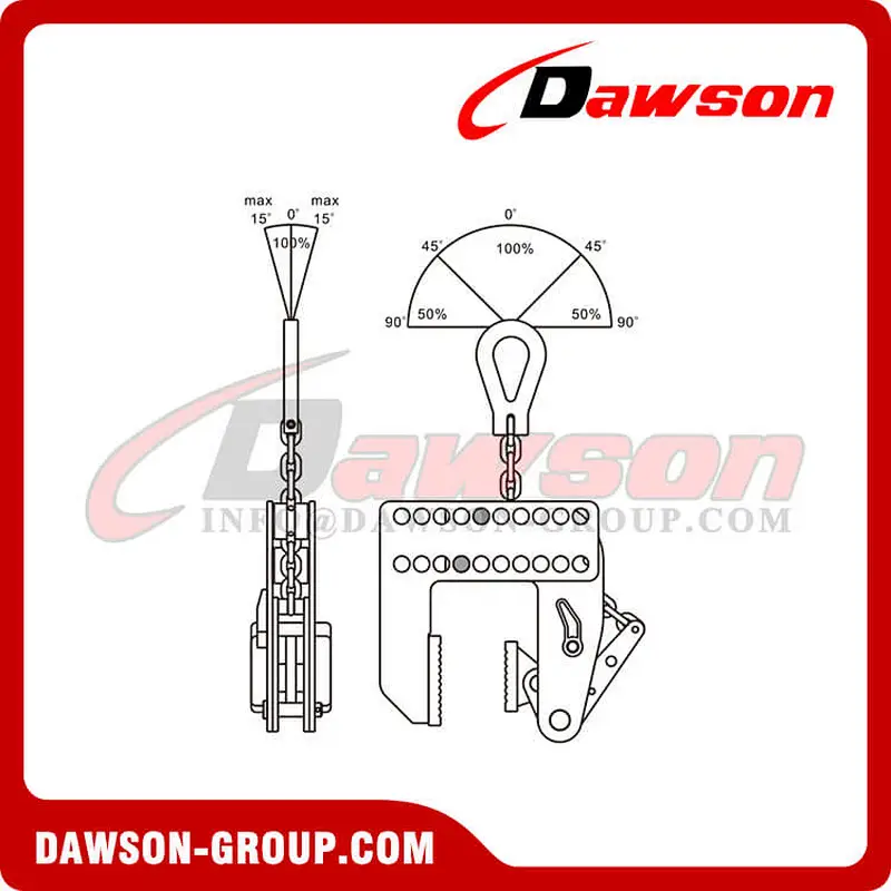 DS-KNMK / DS-KNMKA Non-Marking Vertical Clamps, Non Marring Plate Lifting Clamp
