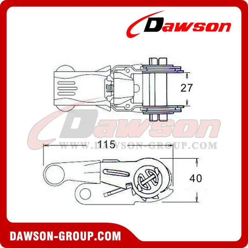 DSRB25083P  Steel Ratchet Buckle