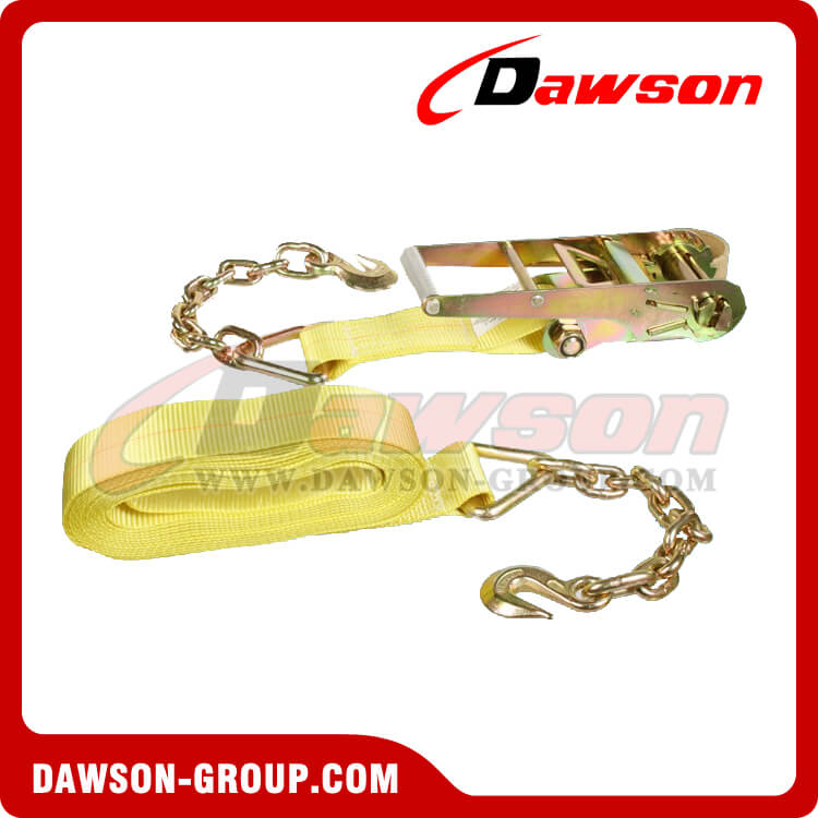 3''X27' Ratchet Strap With Chain Extension- china manufacturer supplier - Dawson Group 3''X27' Ratchet Strap With Chain Extension- china manufacturer supplier - Dawson Group