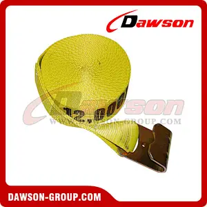3 inch 27 feet Winch Strap with Flat Hooks