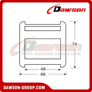 DSFH5020 B/S 1500KG/3300LBS Black Painted Flat Hook