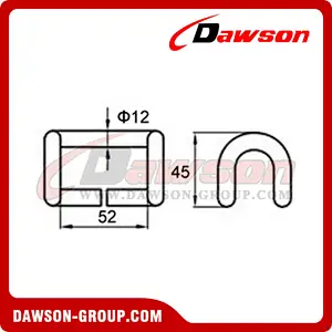 RH5050 2 inch Forged Steel Closed Rave Hook