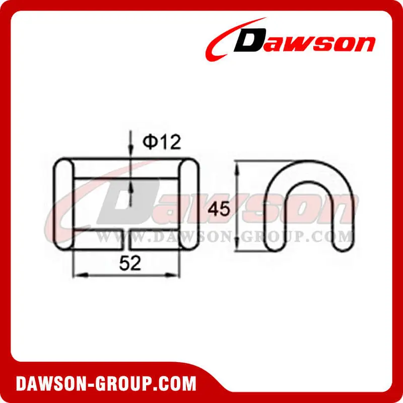 RH5050 2 inch Forged Steel Closed Rave Hook