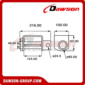 DSWN6805 B/S:6800KG/15000LBS Webbing Lashing Winch