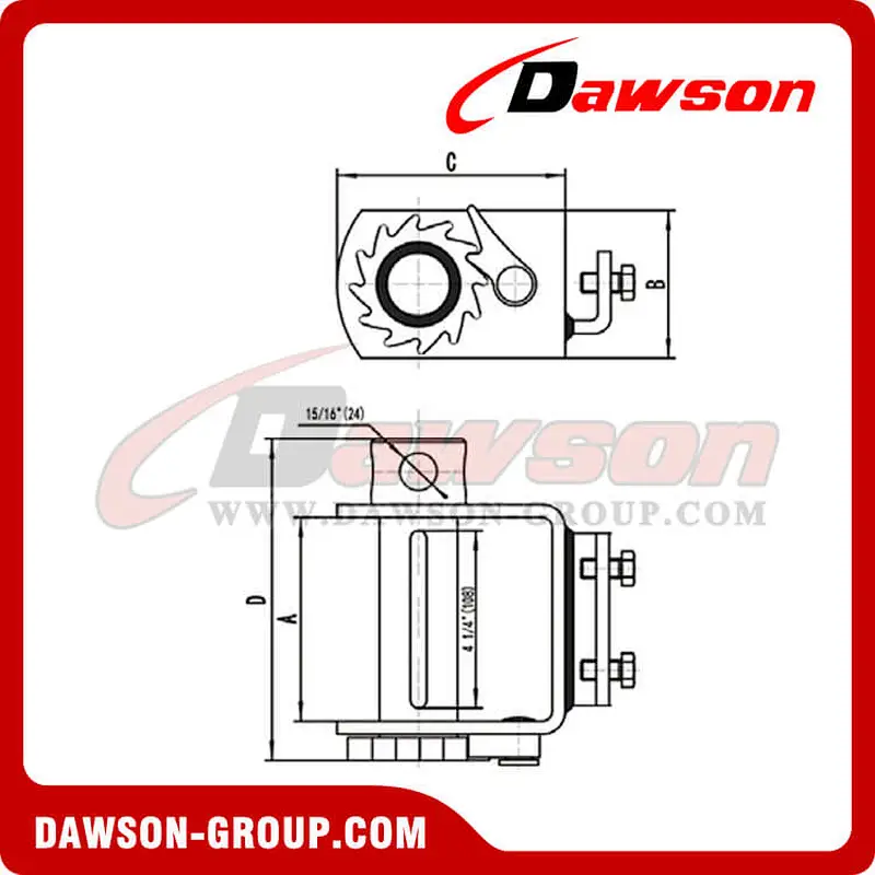 Portable Winch - Flatbed Truck Winches for Cargo Lashing Straps