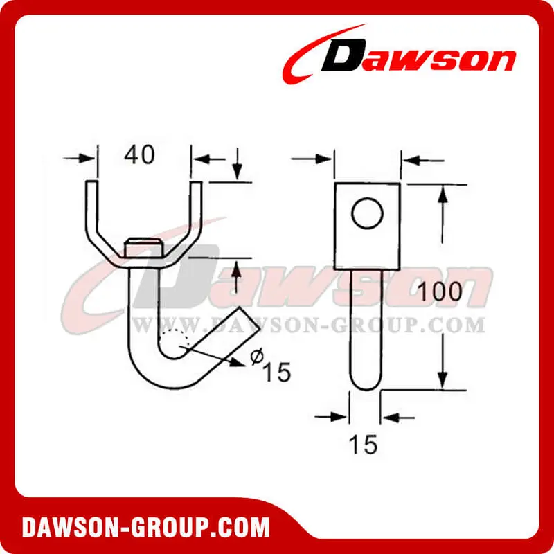 DSJK40501 BS 5000KG11000LBS Swivel J Hook