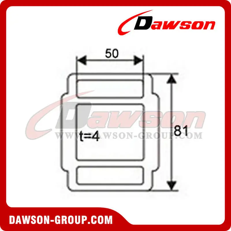 OWB5050-1 BS 5,000KG/11,000LBS 50mm One Way Lashing Buckle