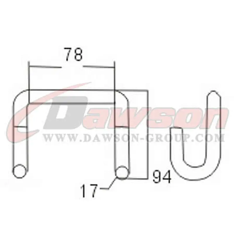 DSWH025 BS 10000KG / 22000LBS Double Claw Hooks