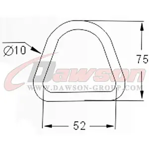 DSWH049 BS 3000KG / 6600LBS 50mm Round Delta Ring