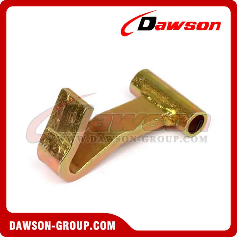 DSFT50301 BS 3000KG6600LBS Yellow Zinc Plated Flat Tube Hook