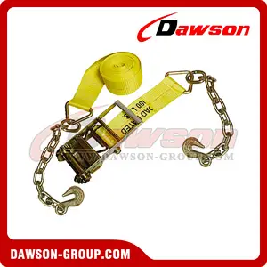 4 inch Ratchet Strap with Chain and Hook