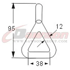 DSWH020 BS 3000KG  6600LBS 35mm Single J Hooks