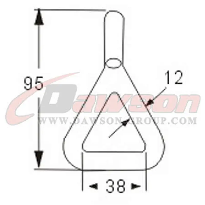 DSWH020 BS 3000KG  6600LBS 35mm Single J Hooks