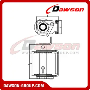 Australia Winch - Sliding - Flatbed Truck Winches for Cargo Lashing Straps