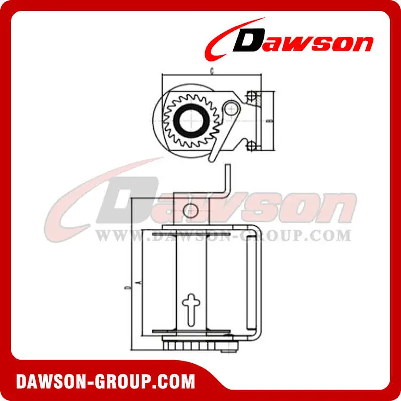Australia Winch - Sliding - Flatbed Truck Winches for Cargo Lashing Straps