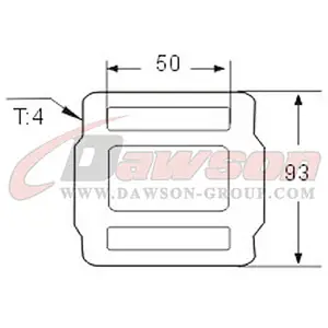 DSWH040 BS 5000KG / 11000LBS Yellow Zinc Plated One Way Lashing Buckle