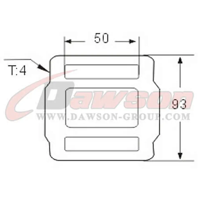 DSWH040 BS 5000KG / 11000LBS Yellow Zinc Plated One Way Lashing Buckle