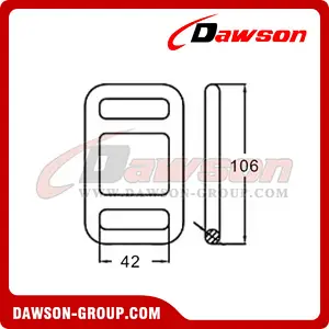 DSFMB40501 BS 5000KG11000LBS One Way Lashing Buckle