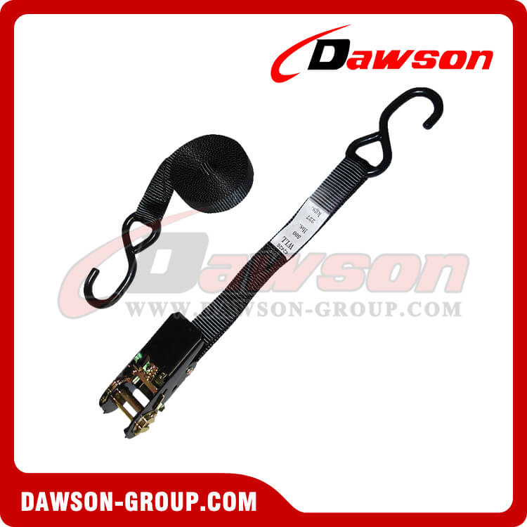 1 inch 10 feet Ratchet Strap with S-Hooks 1500 - Dawson Group LTD. - China Manufacturer, Supplier, Factory 1 inch 10 feet Ratchet Strap with S-Hooks 1500 - Dawson Group LTD. - China Manufacturer, Supplier, Factory