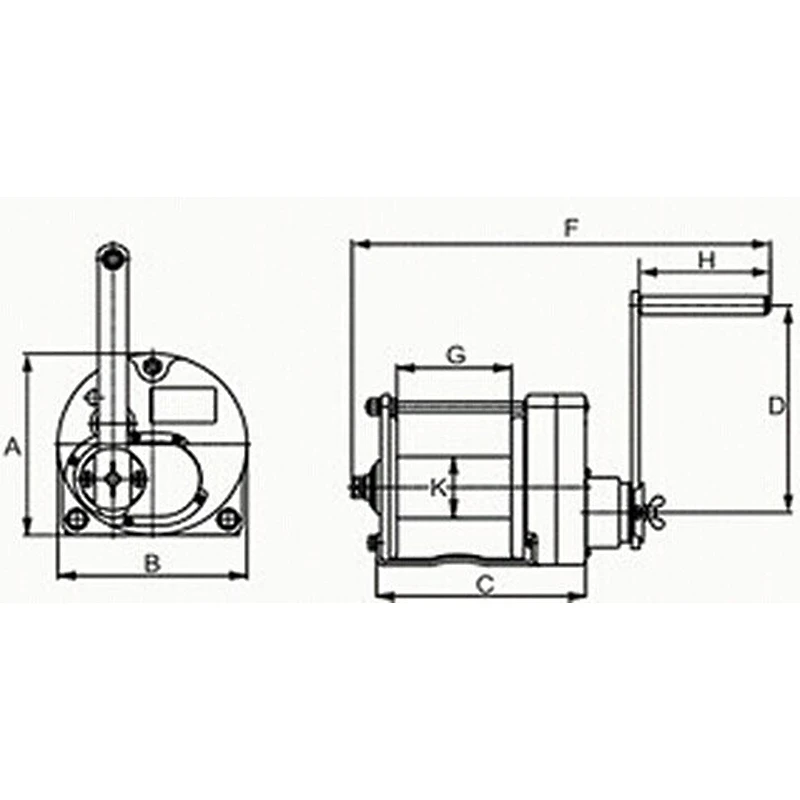 DSHW-D Type Powder Coated Small Hand Brake Anchor Winches