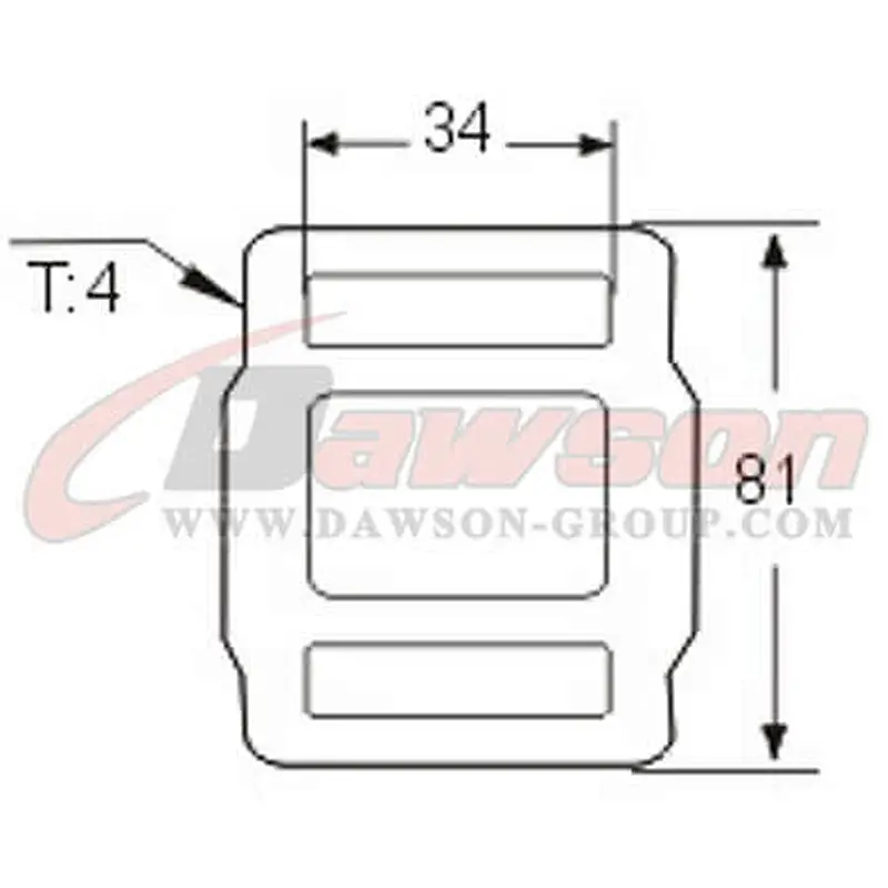 DSWH041 BS 3000KG / 6600LBS Drop Forged Steel One Way Lashing Buckle