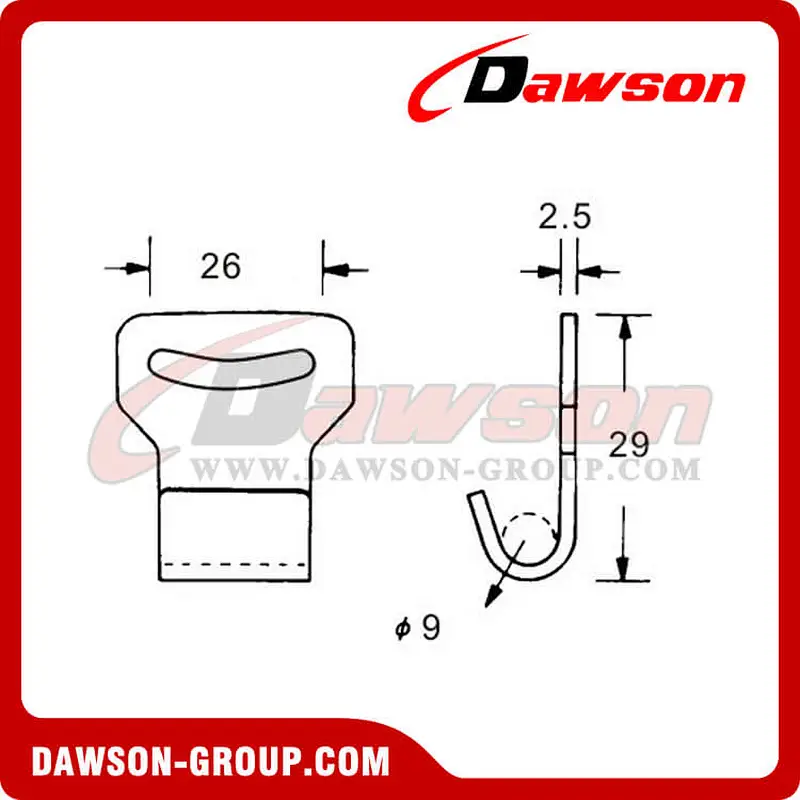 DSDR5015 B/S 1500KG/3300LBS Flat Delta Ring