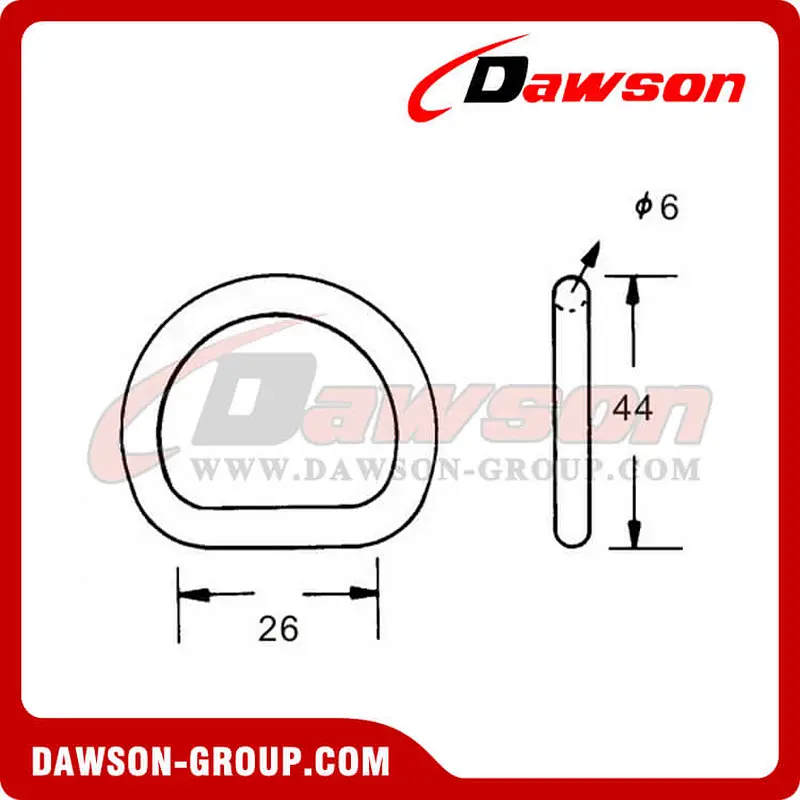 DSDR25081 B/S 800KG/1760LBS D Ring