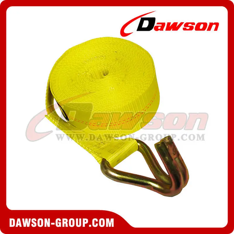 3 inch 27 feet Winch Strap with Wire Hooks