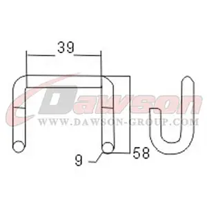 DSWH028 BS 3000KG / 6600LBS Double Claw Hooks