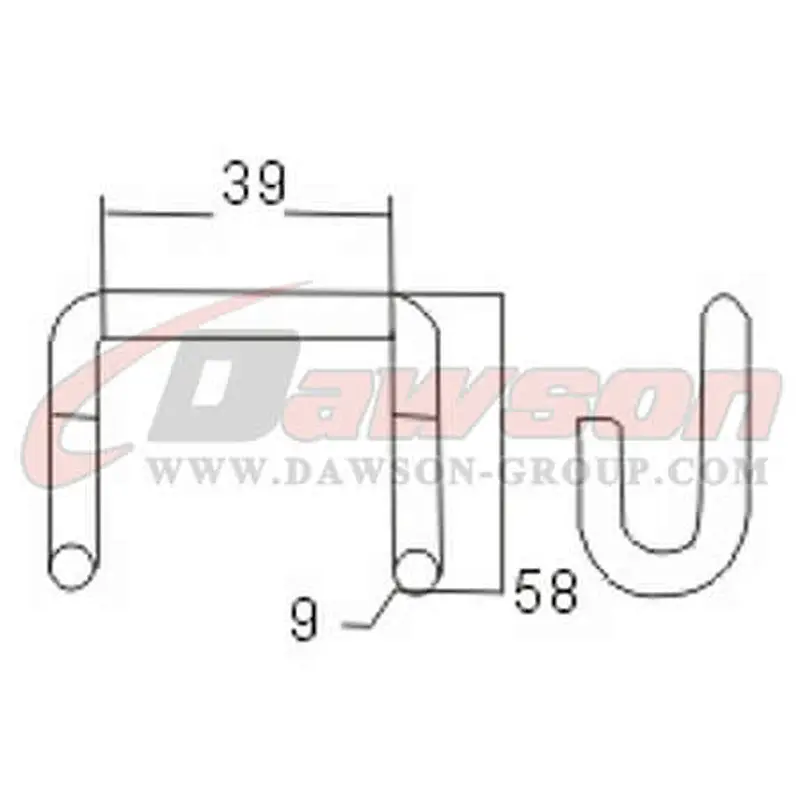 DSWH028 BS 3000KG / 6600LBS Double Claw Hooks