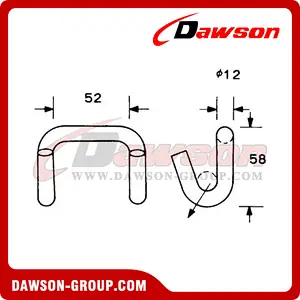 DSUH50501 BS 5000KG11000LBS Claw Hook
