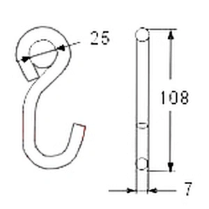 DSWHS017 BS 700KG /1500LBS Stainless Steel S Hook