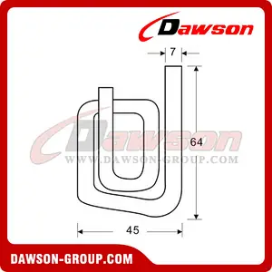 DSWH35251 B/S 2500KG/5500LBS Black Coated Wire Hook