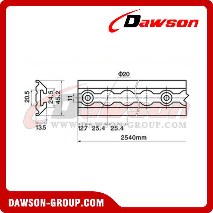 ALUMINUM TRACK TYPE LO216 DAWSON GROUP